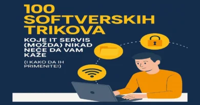„Infografika sa 100 softverskih trikova za korisnike Windows računara – vodič TechFokus.rs”