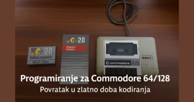 Kasetofon i priručnici za Commodore VC-20 – retro računarska oprema