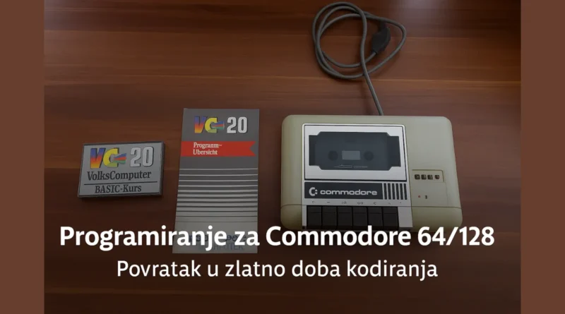 Kasetofon i priručnici za Commodore VC-20 – retro računarska oprema