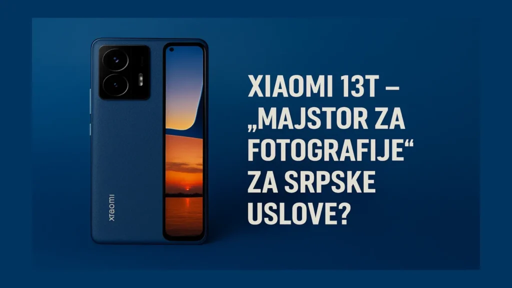 Xiaomi 13T – telefon sa Leica kamerom prikazan uz natpis "Majstor za fotografije"