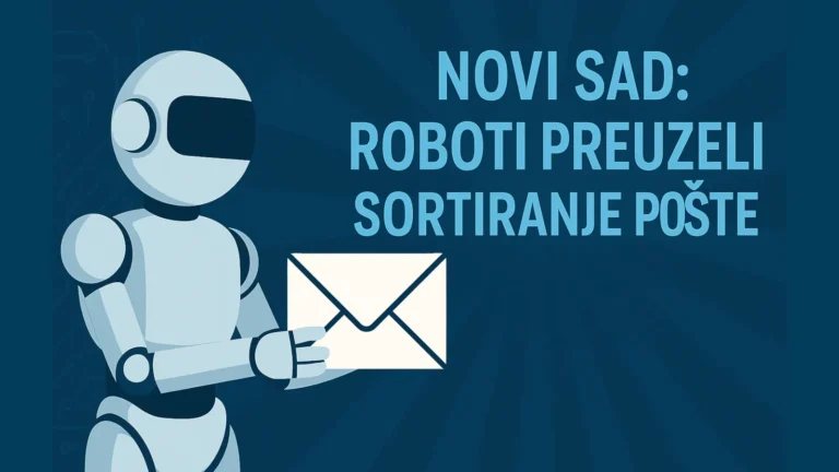Robot drži pismo – ilustracija automatizovanog sortiranja pošte u Novom Sadu