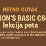 Lekcija peta iz Simon's BASIC jezika za C64 – crtanje kvadrata, pravougaonika i krugova