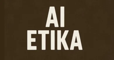 AI etika – naslovna ilustracija sa tamnom pozadinom i belim tekstom