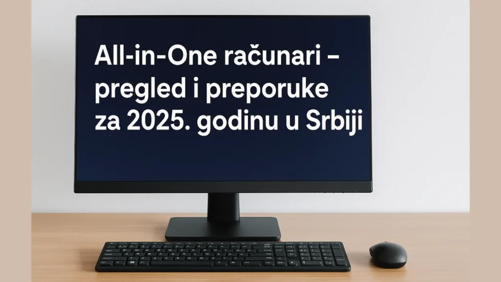 All-in-One desktop računar sa tekstom o preporukama za 2025.