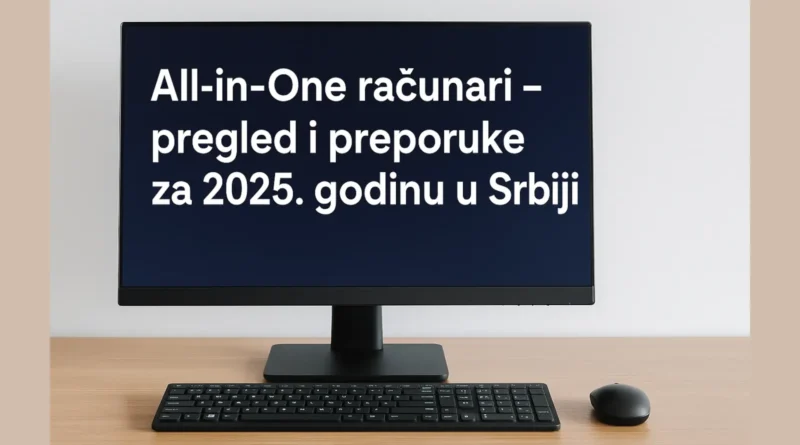 All-in-One desktop računar sa tekstom o preporukama za 2025.