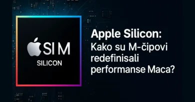 Apple Silicon M-čip – Ilustracija centralnog dela modernog Mac računara