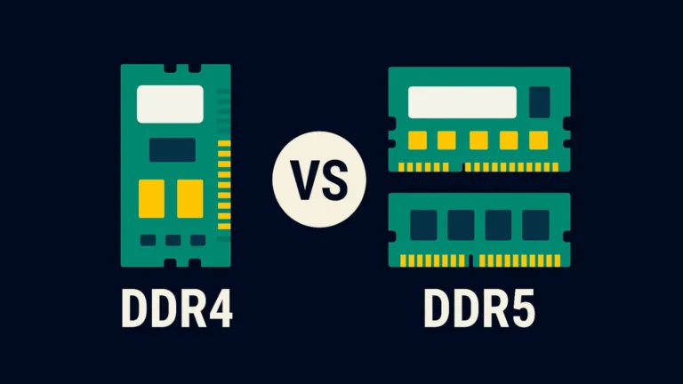 Ilustracija DDR4 i DDR5 RAM modula – vizuelno poređenje u 2025. godini