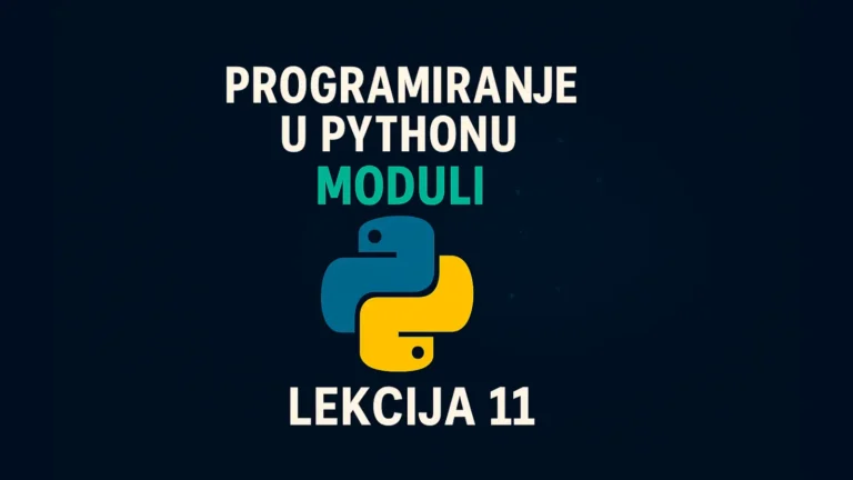 Python programiranje - Lekcija 11: Moduli i paketi