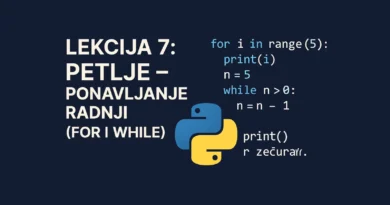 Ilustracija petlji u Pythonu – for i while petlja