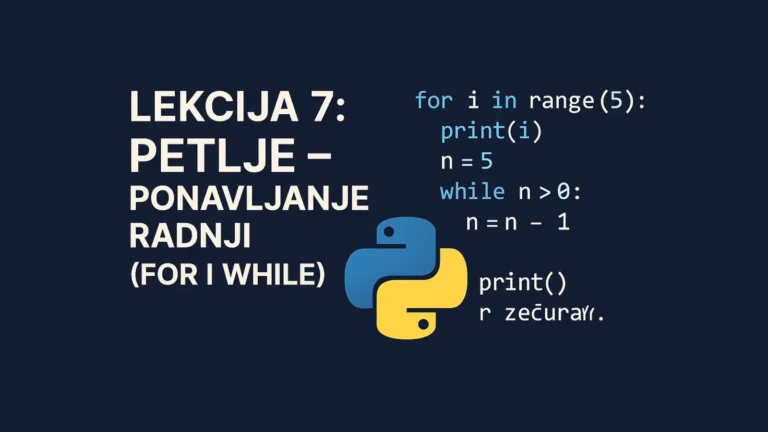 Ilustracija petlji u Pythonu – for i while petlja