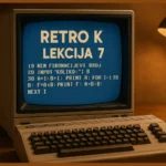 Ekran sa prikazom Commodore 64 računara i BASIC koda na srpskom jeziku