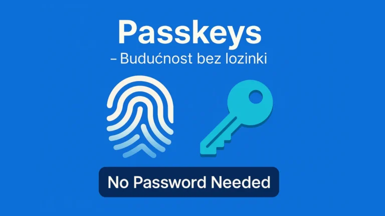 Ilustracija ključa i biometrije – budućnost bez lozink