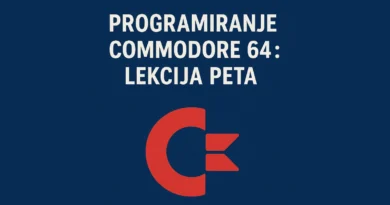 Programiranje na Commodore 64 – lekcija peta uz logotip i adresu sajta