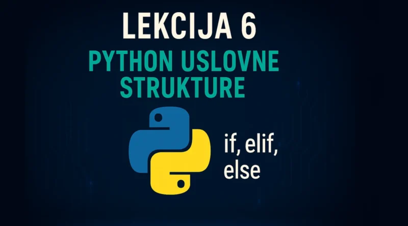 Python lekcija 6 – uslovne strukture if, elif, else