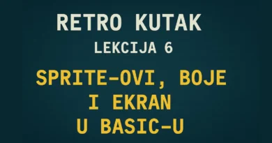 RETRO KUTAK – Lekcija 6: Sprite-ovi, boje i ekran u BASIC-u na Commodore 64