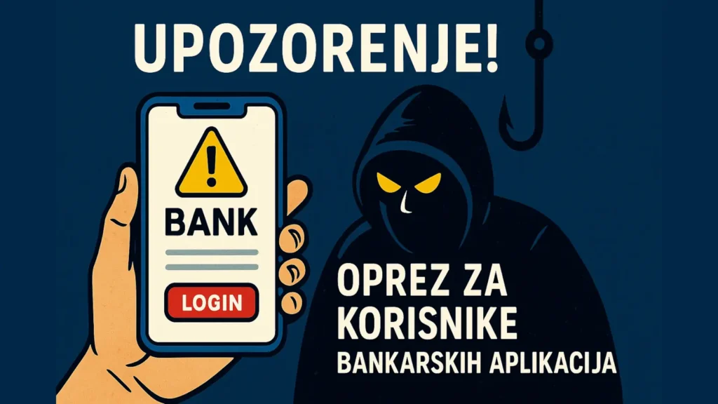 Upozorenje! Oprez za korisnike bankarskih aplikacija – ilustracija sajber pretnje
