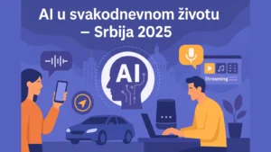 AI u svakodnevnom životu u Srbiji – ilustracija primene veštačke inteligencije u 2025. godini