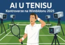 Zbunjen teniser na Vimbldonu okružen AI kamerama i digitalnim senzorima na travnatom terenu