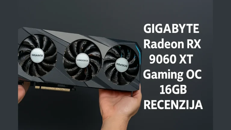 GIGABYTE Radeon RX 9060 XT Gaming OC 16GB grafička kartica – prikaz u promotivnom digitalnom stilu