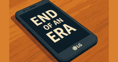 LG pametni telefon sa natpisom „End of an Era“ na ekranu