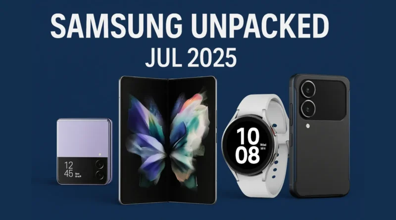 Samsung Unpacked jul 2025 – Galaxy Z Fold 7, Z Flip 7 i Watch 8