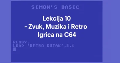SIMON'S BASIC Lekcija 10 – Zvuk, Muzika i Retro Igrica na C64