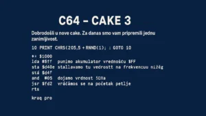 C64 CAKE 3 – Lavirint generisan u BASIC i asemblerskom kodu sa objašnjenjima na srpskom jeziku