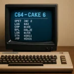 Commodore 64 računar sa VIC-II kodom prikazanim na retro monitoru