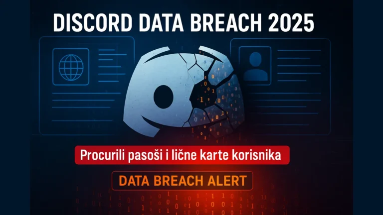 Discord curenje podataka 2025 – simboličan prikaz digitalnog curenja pasoša i ličnih karata korisnika
