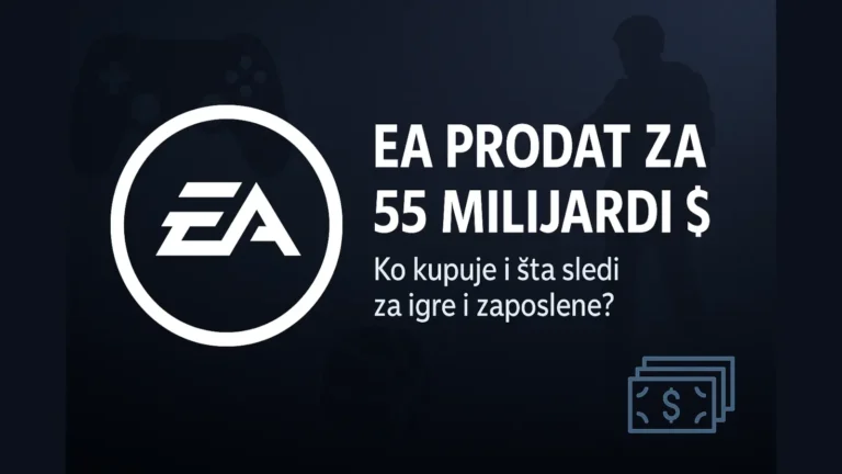 EA prodat za 55 milijardi dolara — vizual sa EA logom i simbolikom akvizicije