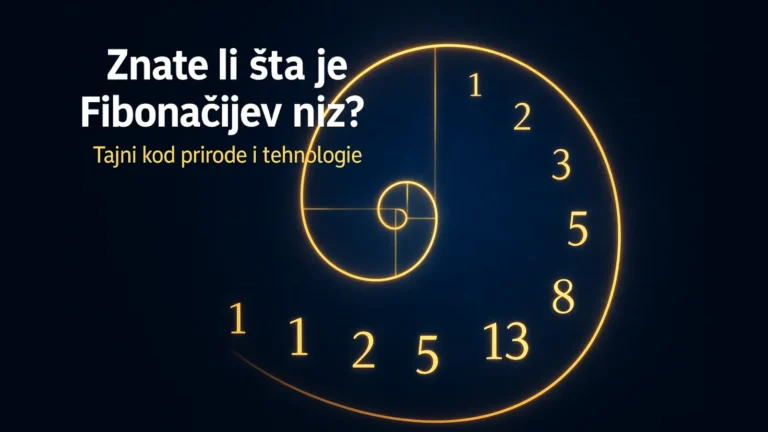 Fibonačijev niz i zlatni presek prikazani kao matematička spirala u digitalnom sti