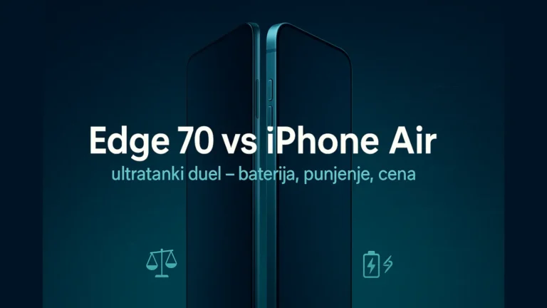 Motorola Edge 70 vs iPhone Air: ultratanki rival sa velikom baterijom i nižom cenom (recenzija) 1 Motorola Edge 70 naspram iPhone Air – ultratanki duel sa fokusom na bateriju, punjenje i cenu