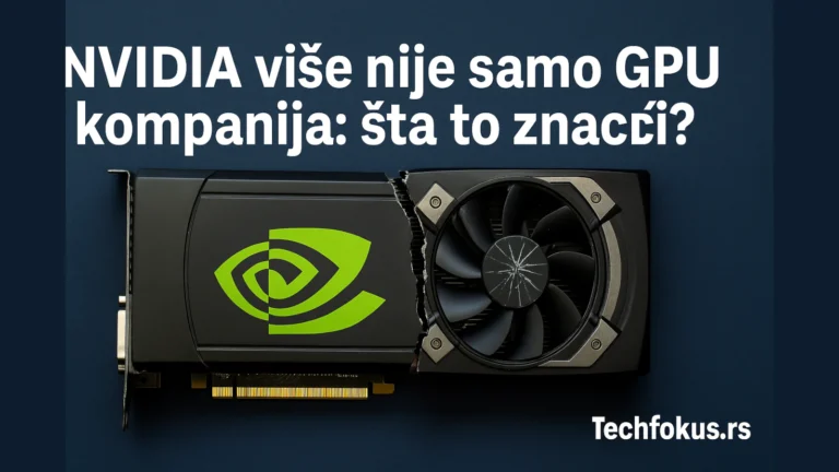 Slomljena grafička kartica sa generičkim zelenim logom nalik na NVIDIA i tekstom NVIDIA više nije samo GPU kompanija: šta to znači?