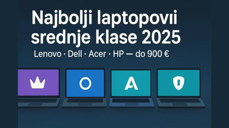 Uporedni test laptopova srednje klase 2025 u Srbiji (do 900 €) – Lenovo, Dell, Acer i HP