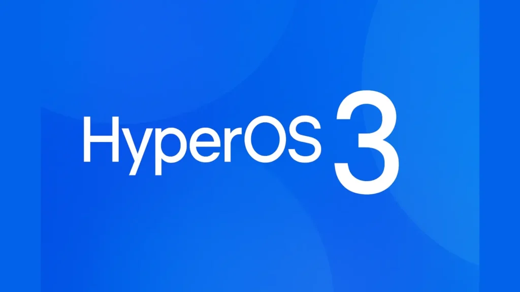 Digitalna ilustracija HyperOS 3 logotipa u plavom gradient stilu