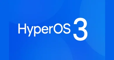 Digitalna ilustracija HyperOS 3 logotipa u plavom gradient stilu