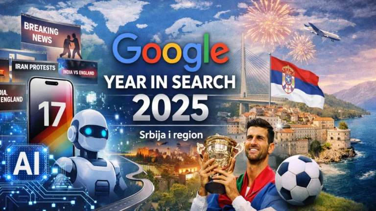 Google Year in Search 2025 za Srbiju i region – AI, iPhone 17, vesti i sport u jednoj ilustraciji