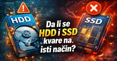 Vizuelno poređenje HDD i SSD diskova u modernom tehnološkom okruženju