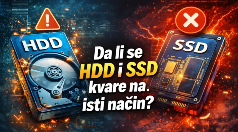 Vizuelno poređenje HDD i SSD diskova u modernom tehnološkom okruženju