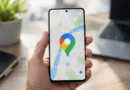 Pametni telefon sa prikazom mape i oznakom lokacije, kao ilustracija Google Maps podešavanja na novom telefonu.