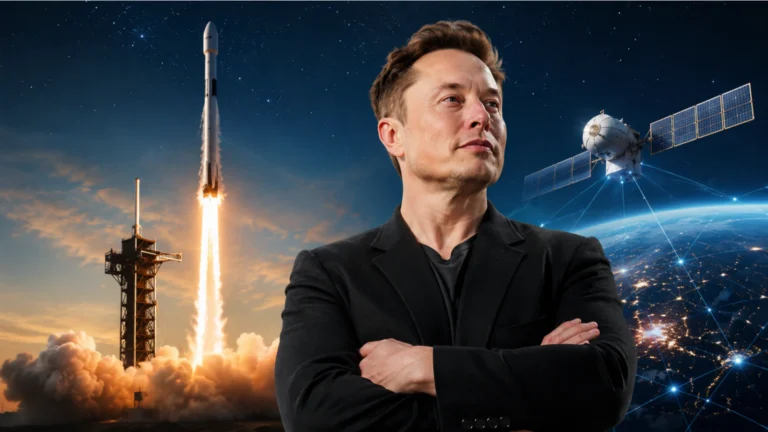 SpaceX IPO: kako Ilon Mask izlazi na berzu, a zadržava kontrolu 1 Ilustracija SpaceX IPO-a sa raketom, satelitima i globalnom mrežom u orbiti
