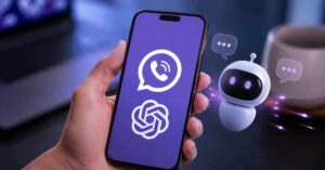 Pametni telefon sa AI asistentom koji prikazuje ChatGPT integraciju u Viber aplikaciji