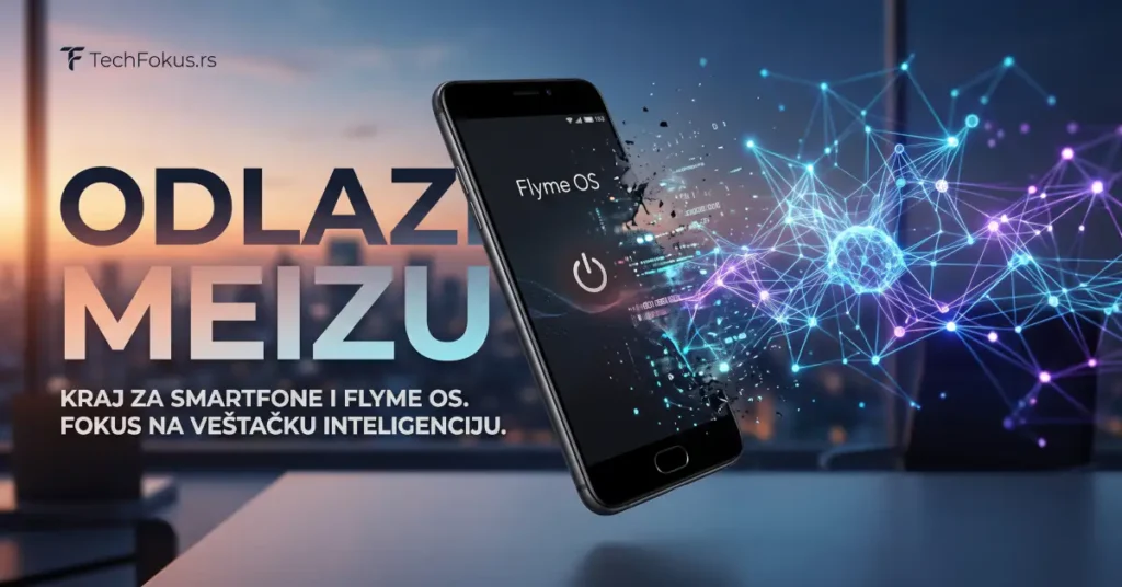 Meizu gasi telefone i dva operativna sistema: Kraj jedne ere 1 Slika Meizu telefona koji se transformiše u AI mrežu.
