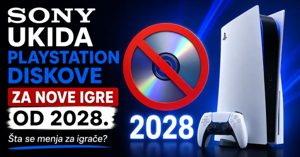 Sony ukida PlayStation diskove od 2028: Šta to znači za igrače 6 Sony ukida fizičke diskove za nove PlayStation igre od 2028. godine