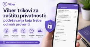 Viber podešavanja privatnosti na telefonu sa opcijama za skrivanje statusa, zaštitu poruka i verifikaciju u dva koraka