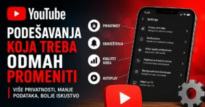 YouTube podešavanja za privatnost, obaveštenja, kvalitet videa i automatsku reprodukciju