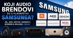 Samsung i audio brendovi u njegovom vlasništvu, uključujući JBL, AKG, Denon, Marantz i Bowers & Wilkins