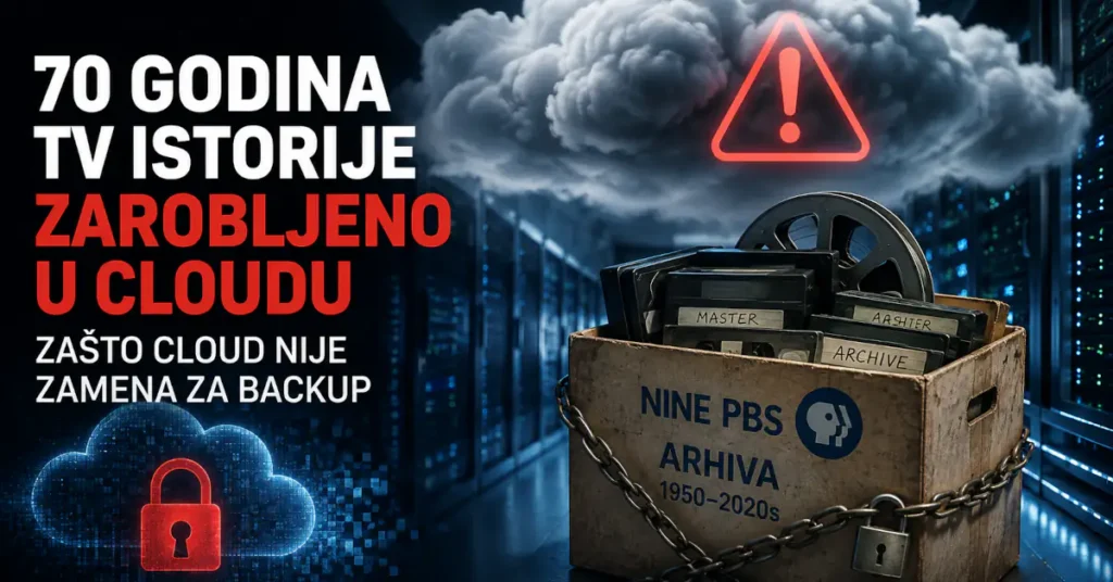 Nine PBS TV arhiva zarobljena u cloudu – zašto cloud nije zamena za backup