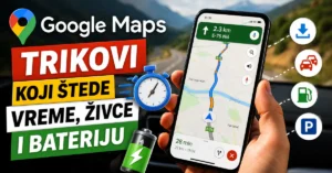 Google Maps navigacija na telefonu sa rutom, offline mapama, parkingom i uštedom baterije