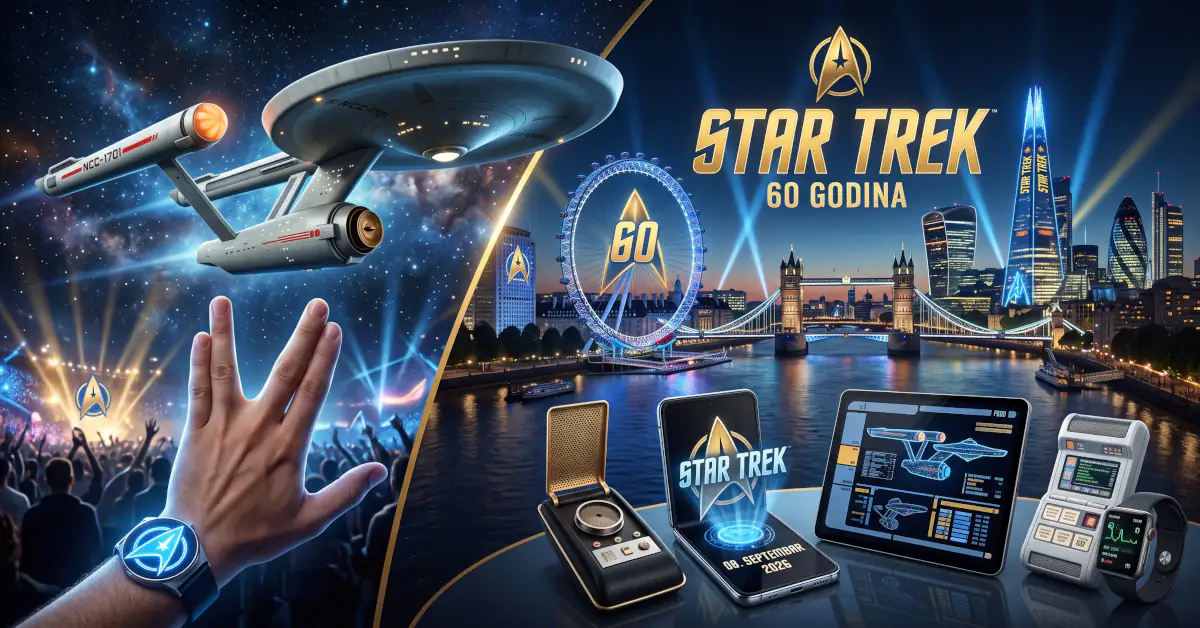 Star Trek slavi 60 godina: Kako su Zvezdane staze oblikovale tehnologiju 1 USS Enterprise u svemiru iznad Londona i moderne tehnologije povodom 60 godina Zvezdanih staza